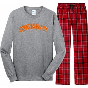 Cincinnati Ohio Long Sleeve Pajama Set