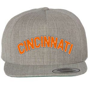 Cincinnati Ohio Wool Snapback Cap