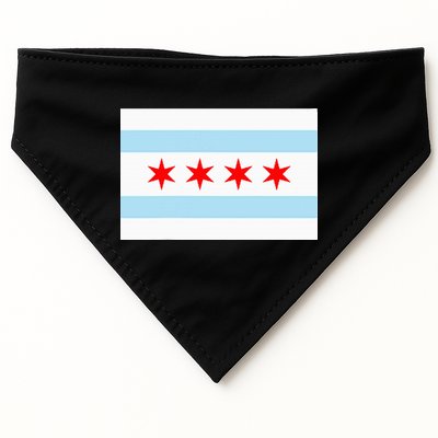 City Of Chicago Illinois Flag Windy City USA-Made Doggie Bandana