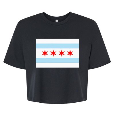 City Of Chicago Illinois Flag Windy City Bella+Canvas Jersey Crop Tee