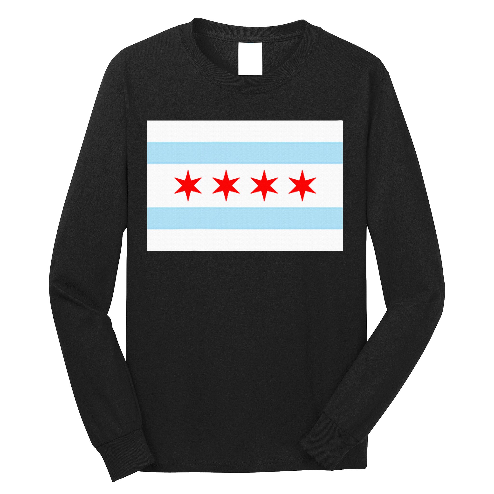 City Of Chicago Illinois Flag Windy City Long Sleeve Shirt