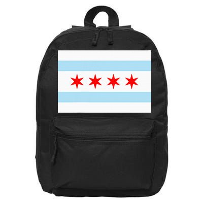 City Of Chicago Illinois Flag Windy City 16 in Basic Backpack