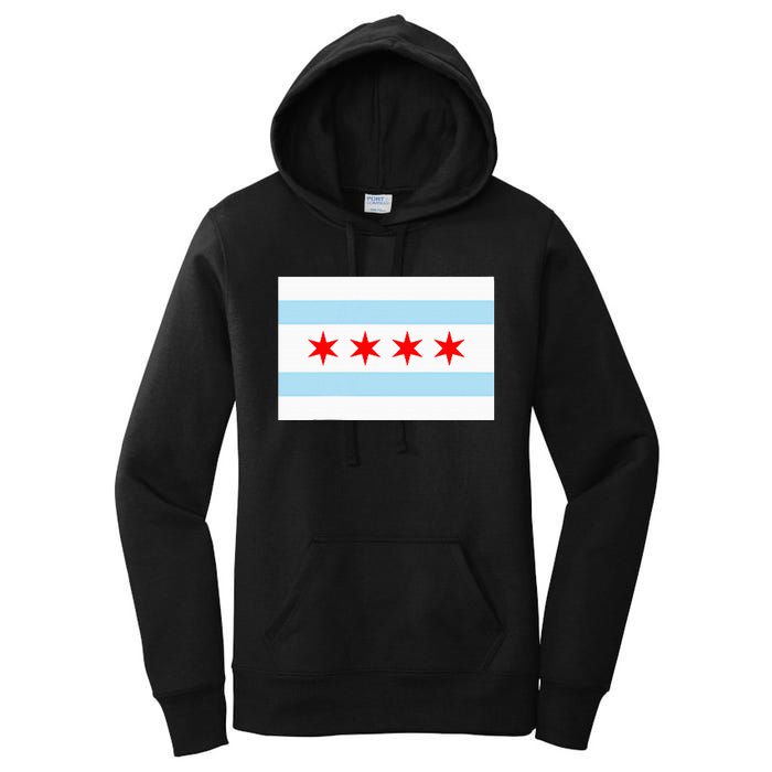 City Of Chicago Illinois Flag Windy City Women's Pullover Hoodie