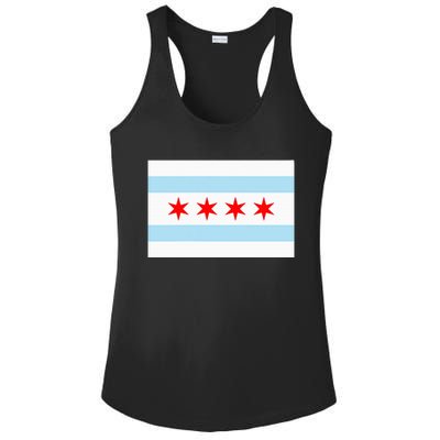 City Of Chicago Illinois Flag Windy City Ladies PosiCharge Competitor Racerback Tank