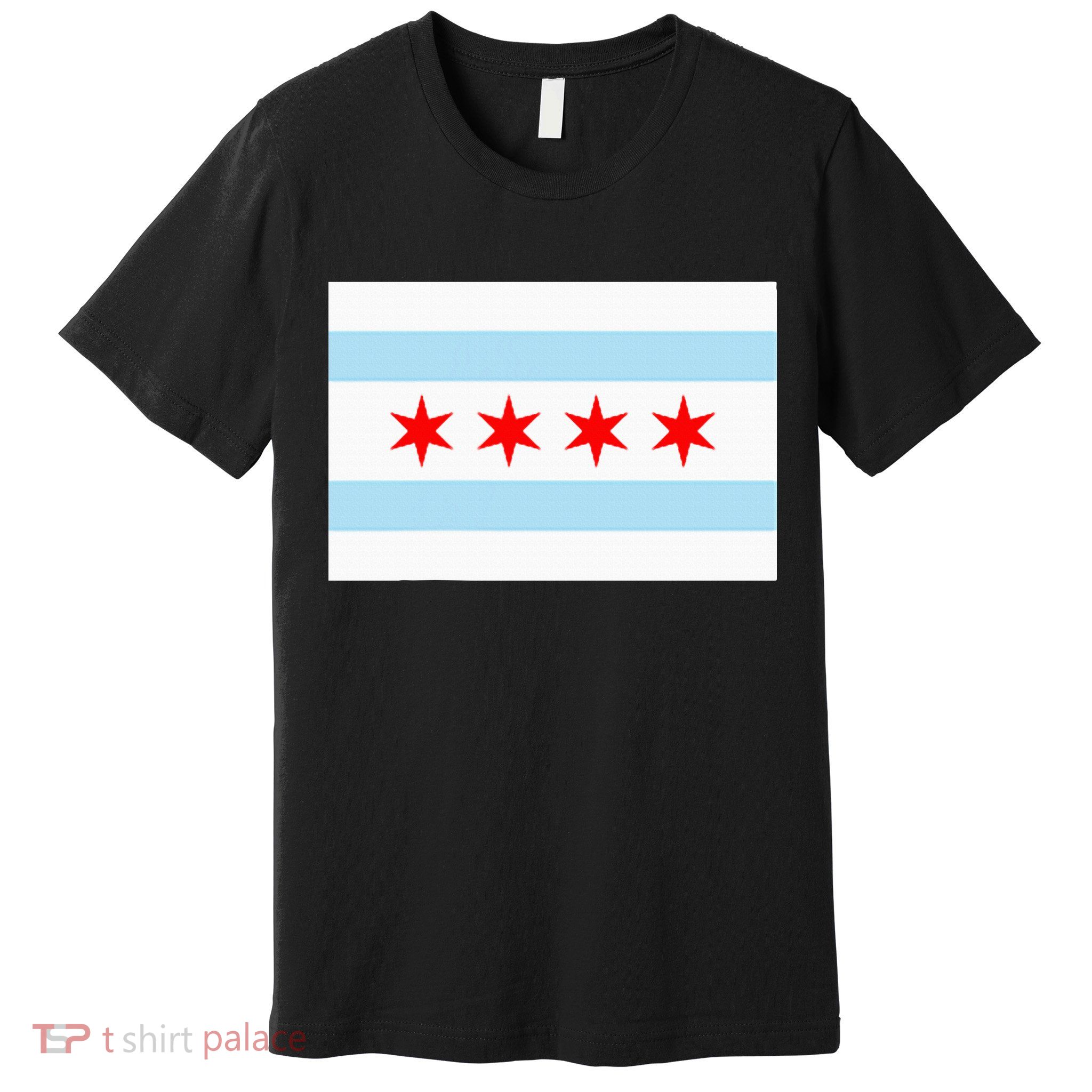 City Of Chicago Illinois Flag Windy City Premium T-Shirt