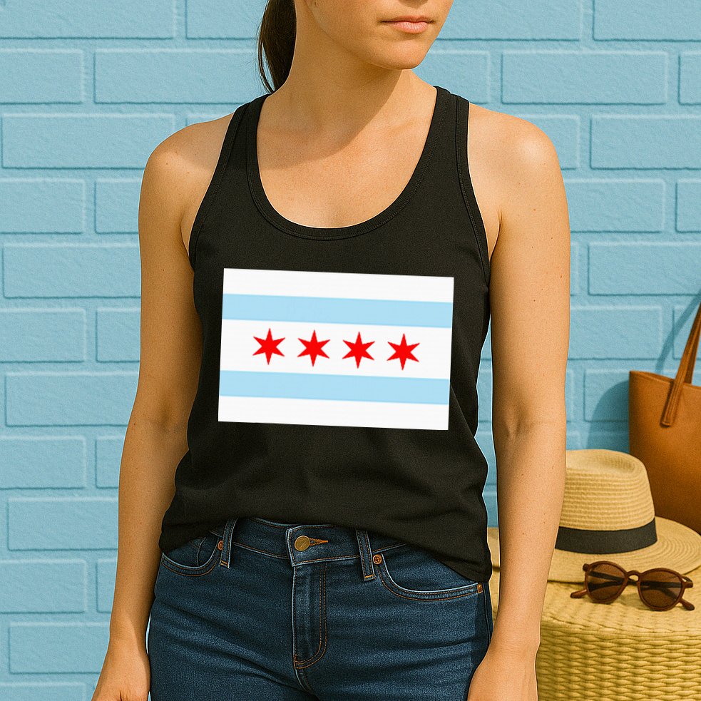 City Of Chicago Illinois Flag Windy City Womens Tank Top