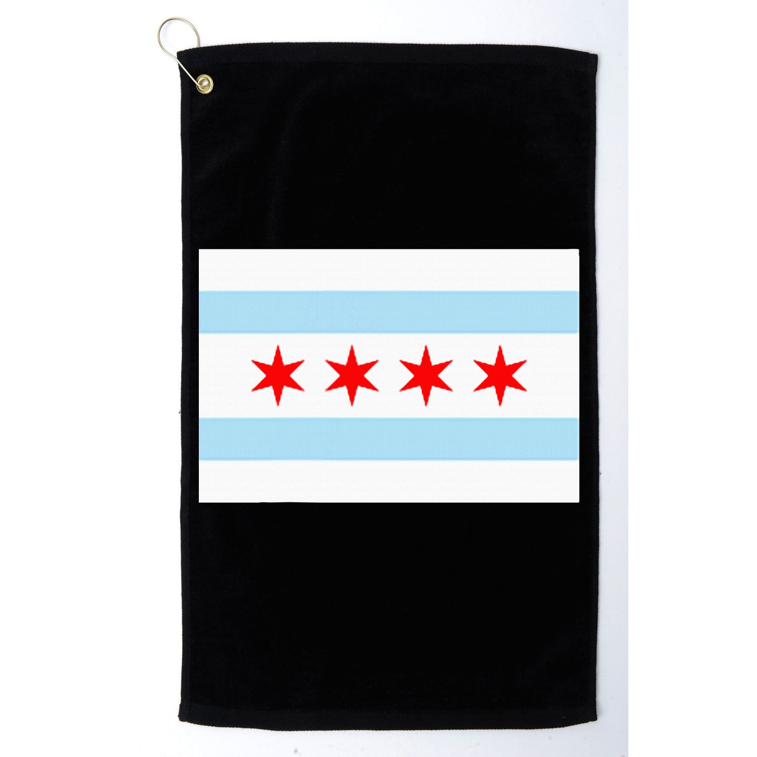 City Of Chicago Illinois Flag Windy City Golf Towel
