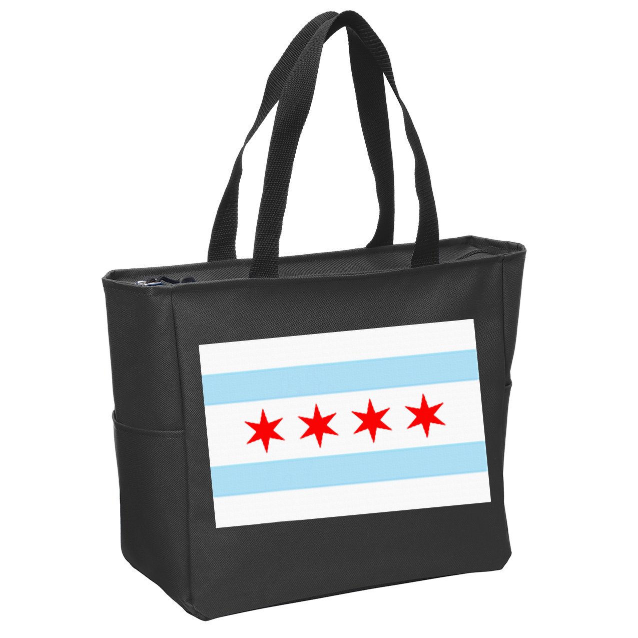 City Of Chicago Illinois Flag Windy City Zip Tote Bag