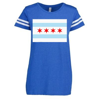 City Of Chicago Illinois Flag Windy City Enza Ladies Jersey Football T-Shirt