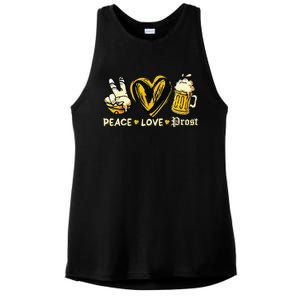 Cute Oktoberfest Costume Peace Love Prost Prost Oktoberfest Ladies PosiCharge Tri-Blend Wicking Tank