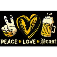 Cute Oktoberfest Costume Peace Love Prost Prost Oktoberfest Bumper Sticker