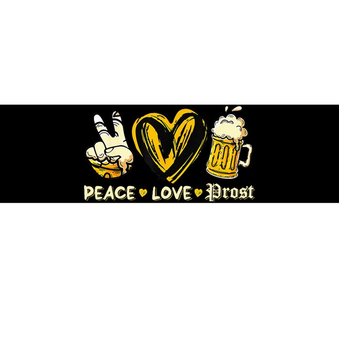 Cute Oktoberfest Costume Peace Love Prost Prost Oktoberfest Bumper Sticker