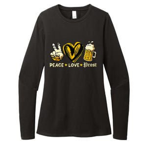 Cute Oktoberfest Costume Peace Love Prost Prost Oktoberfest Womens CVC Long Sleeve Shirt