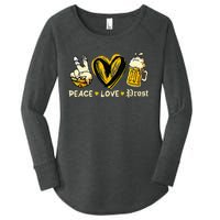 Cute Oktoberfest Costume Peace Love Prost Prost Oktoberfest Women's Perfect Tri Tunic Long Sleeve Shirt