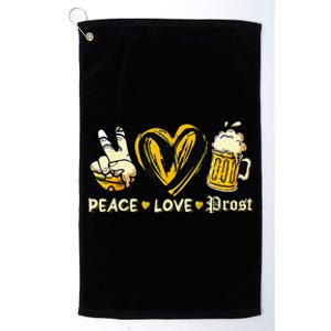 Cute Oktoberfest Costume Peace Love Prost Prost Oktoberfest Platinum Collection Golf Towel