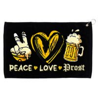 Cute Oktoberfest Costume Peace Love Prost Prost Oktoberfest Grommeted Golf Towel