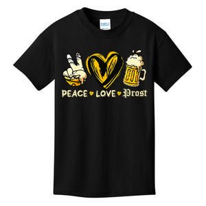 Cute Oktoberfest Costume Peace Love Prost Prost Oktoberfest Kids T-Shirt