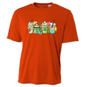 Cups Of Coffee Earth Day Save Our Planet Nature Environt Meaningful Gift Cooling Performance Crew T-Shirt