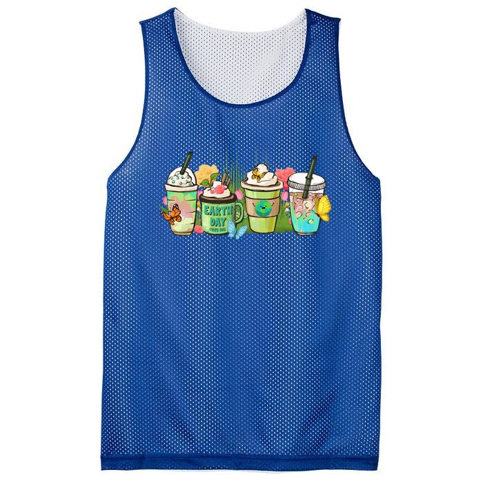 Cups Of Coffee Earth Day Save Our Planet Nature Environt Meaningful Gift Mesh Reversible Basketball Jersey Tank