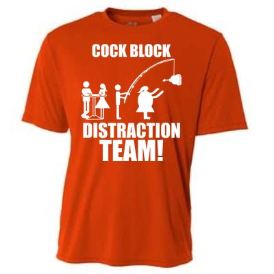 Cock Block Distraction Team Cooling Performance Crew T-Shirt