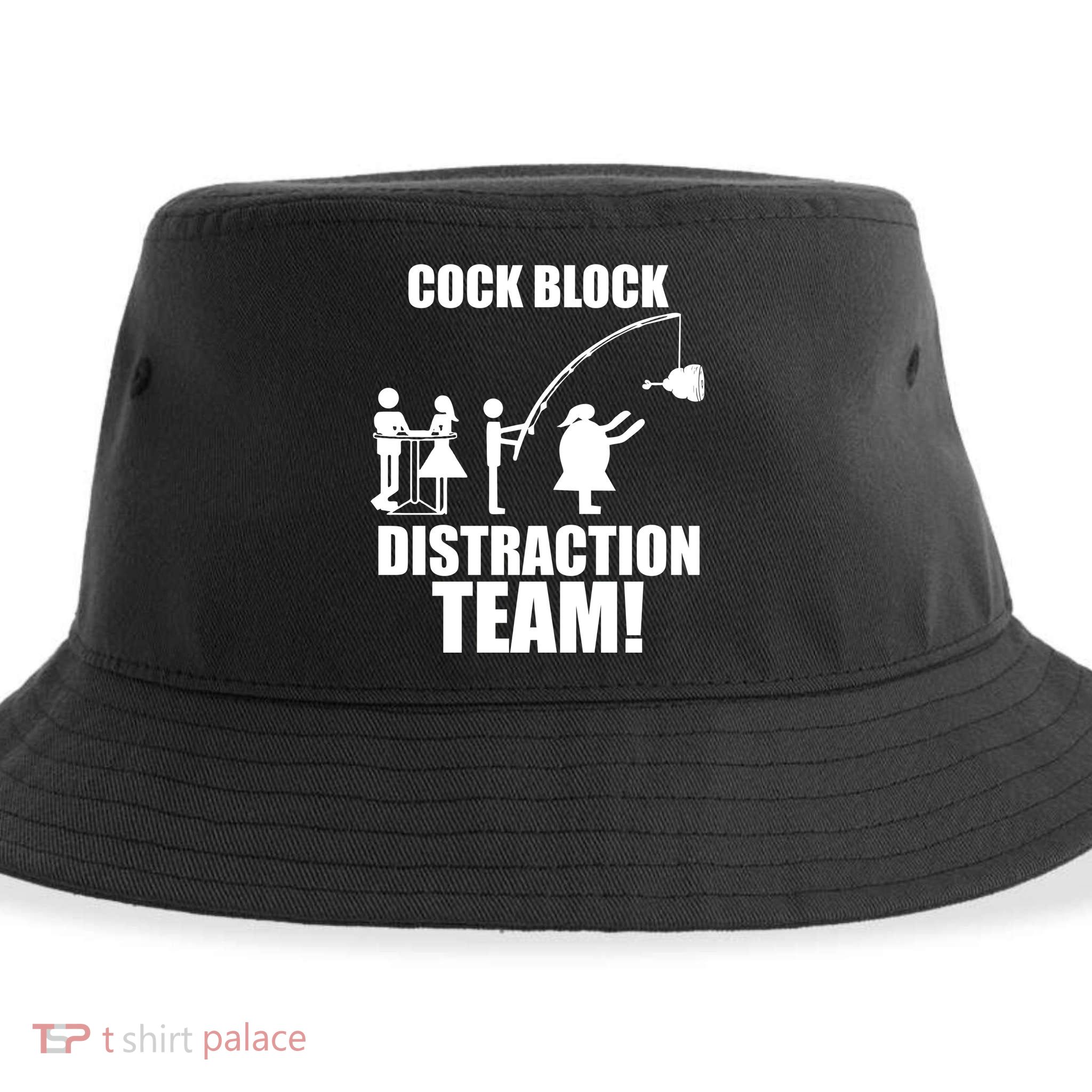 Cock Block Distraction Team Sustainable Bucket Hat
