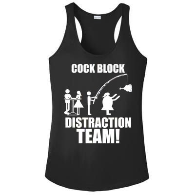 Cock Block Distraction Team Ladies PosiCharge Competitor Racerback Tank