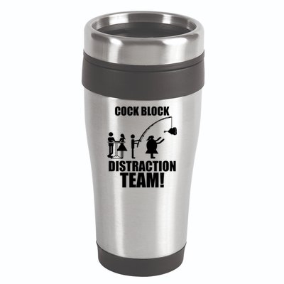 Cock Block Distraction Team 16oz Travel Tumbler