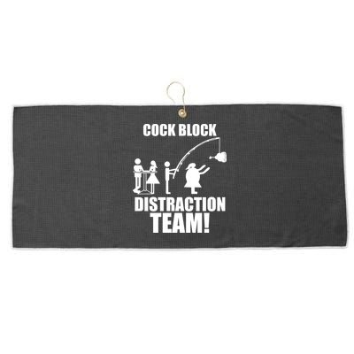 Cock Block Distraction Team Large Microfiber Waffle Golf Towel
