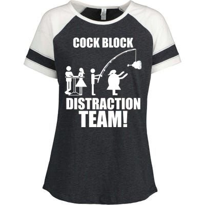 Cock Block Distraction Team Enza Ladies Jersey Colorblock Tee