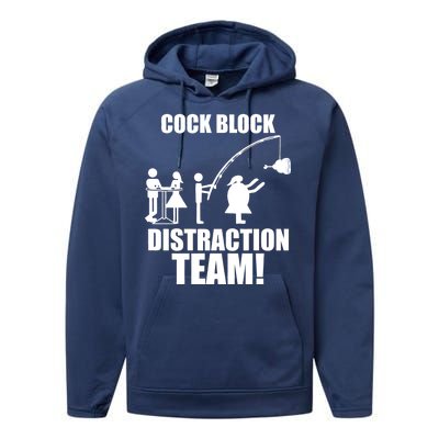 Cock Block Distraction Team Performance Fleece Hoodie