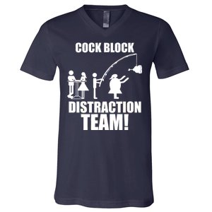 Cock Block Distraction Team V-Neck T-Shirt