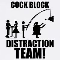 Cock Block Distraction Team Garment-Dyed Sweatshirt