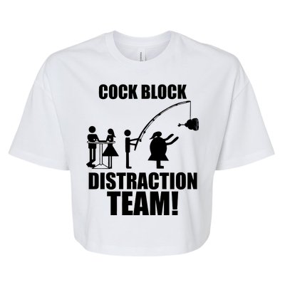 Cock Block Distraction Team Bella+Canvas Jersey Crop Tee