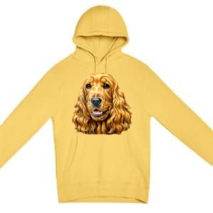 Cocker Spaniel Face Premium Pullover Hoodie