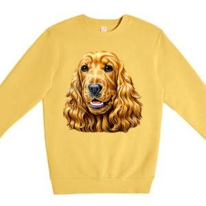 Cocker Spaniel Face Premium Crewneck Sweatshirt