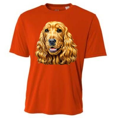 Cocker Spaniel Face Cooling Performance Crew T-Shirt