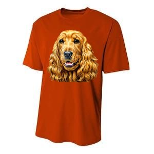 Cocker Spaniel Face Performance Sprint T-Shirt