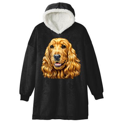 Cocker Spaniel Face Hooded Wearable Blanket
