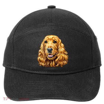 Cocker Spaniel Face 7-Panel Snapback Hat