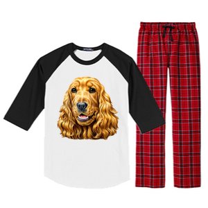 Cocker Spaniel Face Raglan Sleeve Pajama Set