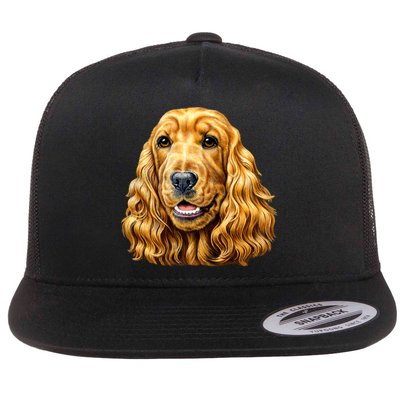 Cocker Spaniel Face Flatbill Hat