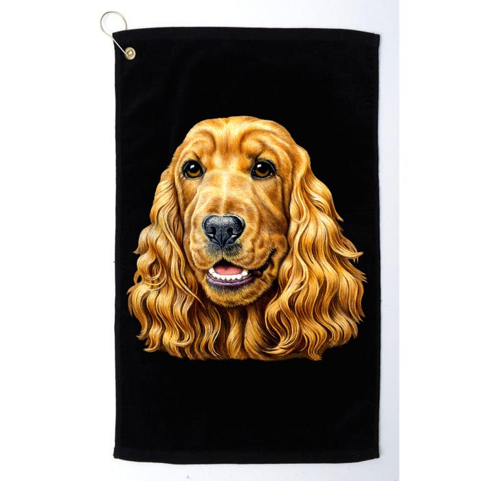 Cocker Spaniel Face Golf Towel