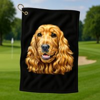Cocker Spaniel Face Golf Towel