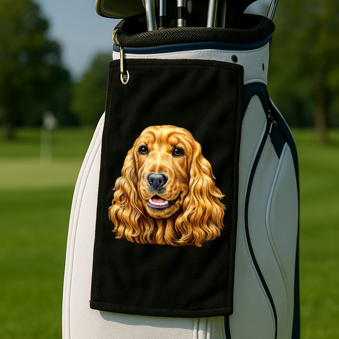Cocker Spaniel Face Golf Towel
