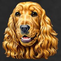 Cocker Spaniel Face Golf Towel