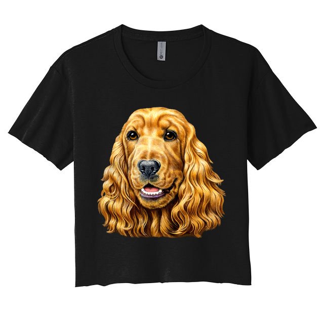 Cocker Spaniel Face Crop Top