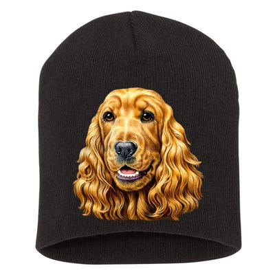 Cocker Spaniel Face Short Acrylic Beanie