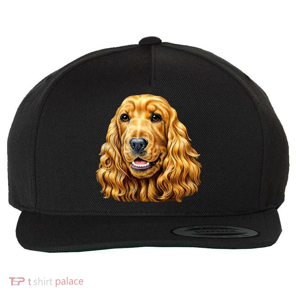 Cocker Spaniel Face Wool Snapback Cap