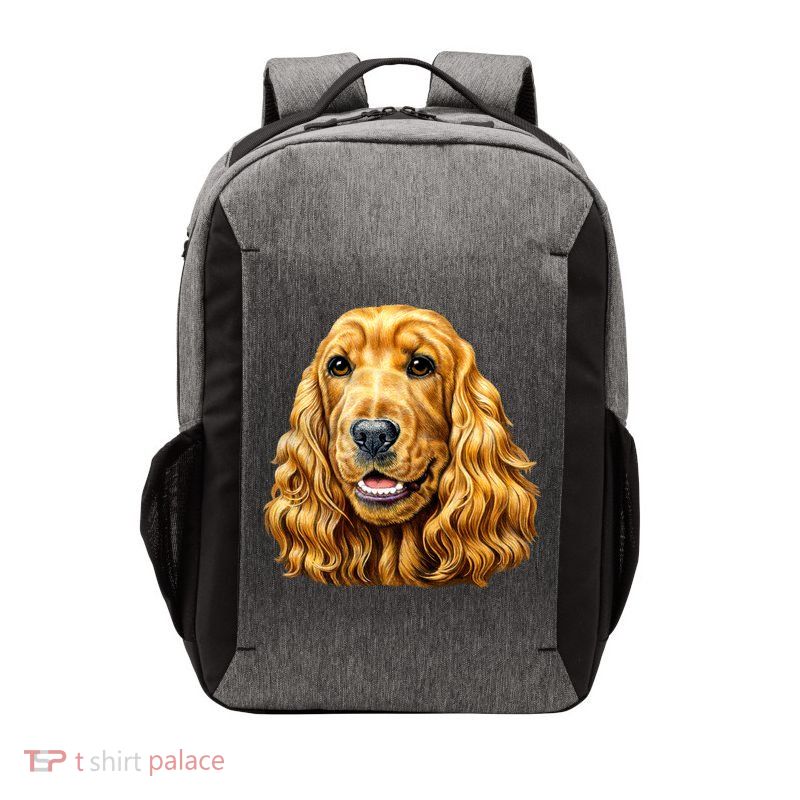 Cocker Spaniel Face Vector Backpack