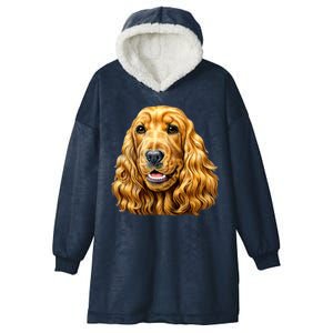 Cocker Spaniel Face Hooded Wearable Blanket